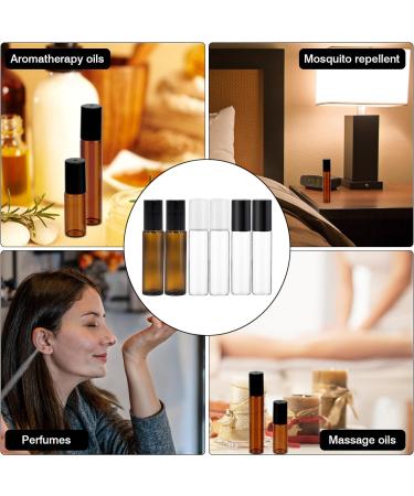 ZEACct 8-Pack 10ml Glass Roll-On Bottles with Stainless Steel Roller Balls | Refillable Etheric Oil Containers for Easy Travel | Durable Mini Bottles for Essential Oils & Fragrances - Buy Online on GoSupps.com