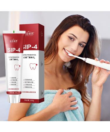SIP-4 Toothpaste Probiotic Toothpaste Probiotic Whitening Agent Refreshing Whitening Toothpaste for Adults Toothpaste for Whitening Teeth Anti-Stain Toothpaste  - Buy Online on GoSupps.com