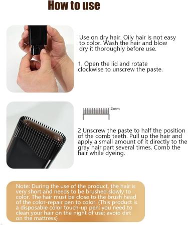  Generisch Instant hair colour pencil with comb - Temporary grey hair cover water and sweat resistant - 20g - 2-in-1 colour pencil - Long-lasting formula - Covers - Buy Online on GoSupps.com