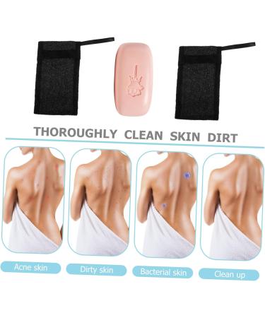 WOONEKY 10pcs Soap Foaming Mesh Bag Soap Scrubber Pouch Net Bag Soap Foaming Pouch Soaps Black Nylon Fiber - Buy Online on GoSupps.com