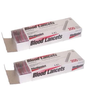 MEDIPOINT Stainless Steel Lancet - 200ct (Pack of 2)
