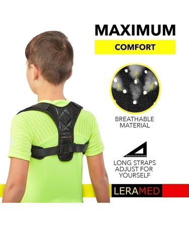 Leramed 2023 Posture Corrector for Men and Women - Adjustable Upper Back Brace for Clavicle Support - Pain Relief for Neck, Back, Shoulder - Chest Size 25-50 - Buy Online on GoSupps.com