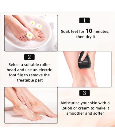 Electric Callus Remover for Feet - Professional Pedicure Tool Kit for Cracked Dead Dry Skin - Buy Online on GoSupps.com