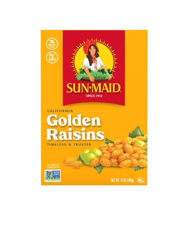 Sun-Maid California Golden Raisins Whole Natural Dried Fruit, Non-GMO, Vegan, 12 oz Boxes (Pack of 2) - Buy Online on GoSupps.com