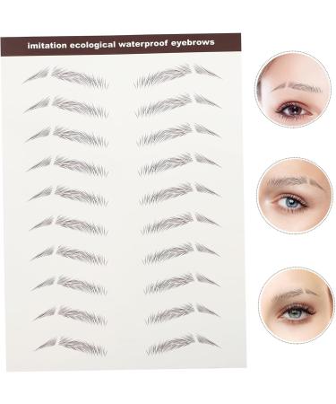 FRCOLOR 30 Pcs Eyebrow Stickers Makeup Stickers Eyebrows Imitation Eyebrow Tattoos Eyebrow Trimming Miss 5.8X1X0.1CMx5pcs Brownx5pcs - Buy Online on GoSupps.com