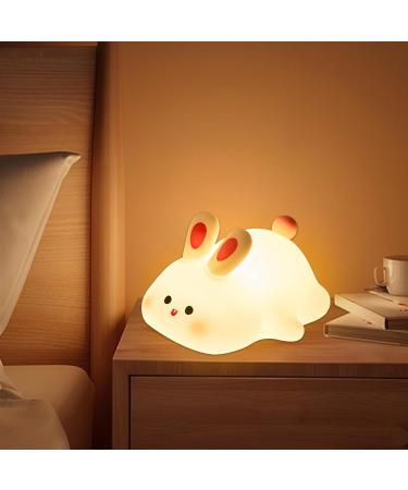 OkiyiD Bunny Night Light - Cute Rabbit Lamp for Nursery, Touch Control, Dimmable, Rechargeable - Perfect Birthday Gift for Boys and Girls - Buy Online on GoSupps.com