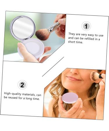 BELLIFFY 2pcs Dispensing Empty Toner Makeup Jar Refillable Loose Powder Holder Powder Puff Glass - Buy Online on GoSupps.com