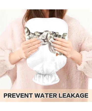 2L Cat Portrait Hot Water Bottle with Cover Pain Relief & Winter Hand/Feet Warmer - Buy Online on GoSupps.com