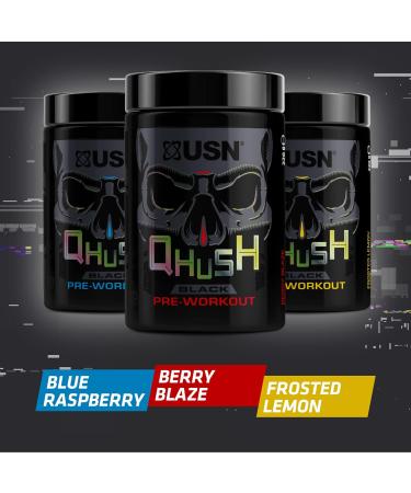 USN QHUSH Pre-Workout (20 servings) Blue Raspberry - Buy Online on GoSupps.com