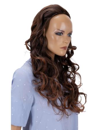 CAISHA Half Wig - Voluminous Long Wavy Brown Fashion Wig for Cosplay | PH102 #2T30 - Buy Online on GoSupps.com