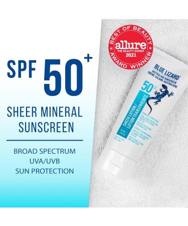 BLUE LIZARD SPF 50 Duo Pack Featuring Sheer Mineral Sunscreen Non-Greasy Sunscreen Lotion and a Travel-Size Fragrance-Free Vegan Sunscreen Stick for Sensitive Skin 2 Count 89ml Tube 14g Stick - Buy Online on GoSupps.com