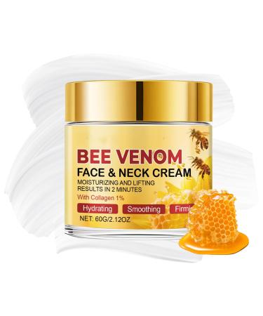 Grospe Bee Venom Multi-functional Cream With Collagen 1% for Face & Neck Moisturizing and Lifting Wrinkle Removal Anti-Aging Suitable for All Skin Types 2.12 OZ