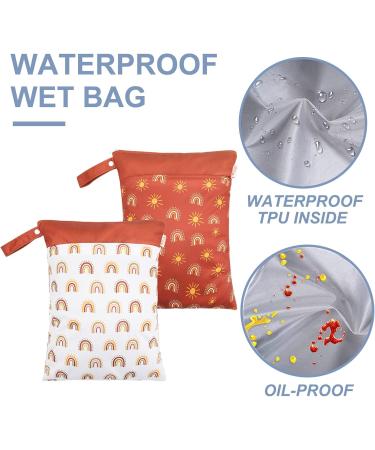 SEAUR Dry Wet Bag - Big Baby Diaper Bag for On-the-Go Kindergarten & Travel | Washable Reusable Zippered Bag for Swimming & Gym - 2 Pieces (30x40cm) - Buy Online on GoSupps.com