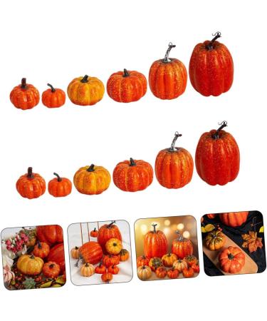 Cabilock 12pcs Pumpkin Fall Decor Thanksgiving Pumpkin Decor Rustic Fall Decor Faux Pumpkins Simulated Pumpkin Halloween Pumpkin Ornament Harvest Decorative Pumpkins Foam Autumn Reward - Buy Online on GoSupps.com