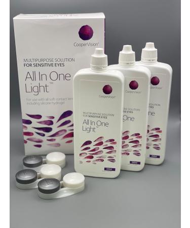 CooperVision All In One Light Contact Lens Solution - 3 x 250ml Multipack | 3 Months Supply | International Shipping Available - Buy Online on GoSupps.com