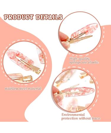 10 Pcs No Bend Hair Clips Ladies Pin Curls No Crease Barrette Acrylic Resin Flat Clips - Buy Online on GoSupps.com