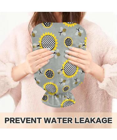Naanle Bee Sunflower Hot Water Bottle | 2L Large Transparent Warm Water Bottle for Pain Relief | Hot & Cold Therapy Hand Feet Warmer - Buy Online on GoSupps.com