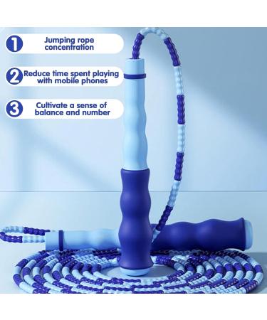 Buy GWAWG Beaded Jump Rope - Tangle-Free 2.8M Adjustable Skipping Rope for Kids & Adults - Blue - Buy Online on GoSupps.com