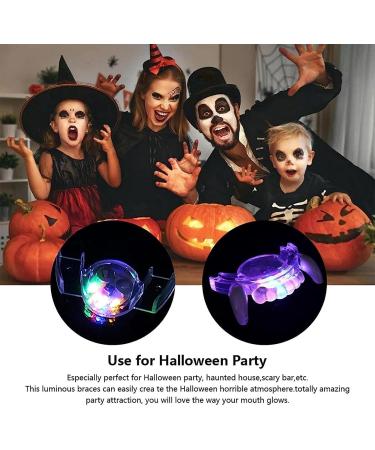 Buy Halloween Glitter Dental Replacement Teeth - Glow in the Dark Novelty Braces | CKF874 - One Size White - Buy Online on GoSupps.com