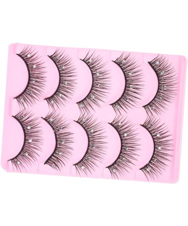minkissy Korean Decor 10 Pairs Diamond Rhinestone Embellishments Curled False Lashes Colored Lash Extensions Decore Lash Decor Cosmetic Lashes South Korea Artificial Miss Chemical Fiber - Buy Online on GoSupps.com