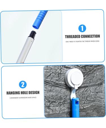 Ceiling Fan Cleaner Duster with Extension Pole 55 Inch Extendable Duster with Detachable Round Head to Clean Bookshelves Wall Corner Removes Dust & Cobwebs Home Decor Accessory Blue - Buy Online on GoSupps.com