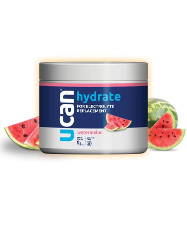 UCAN Hydrate Electrolyte Drink Mix Watermelon Sugar-Free Hydration Powder Keto Non-GMO Vegan All Natural Gluten-Free 30 Servings (3.15 Ounces)