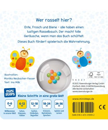 Buy Colorful Ri-Ra Rattle Animals - Baby Play Book for 6 Months + | Ministeps Rattle Book for Kids - Shop Internationally - Buy Online on GoSupps.com