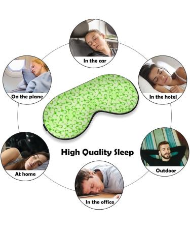 Lymphoma Cancer Green Ribbon Sleep Mask | Adjustable Eye Shades for Women | Comfortable & Stylish Sleep Cover - Buy Online on GoSupps.com