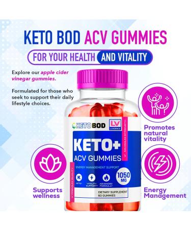 Keto BOD ACV Gummies - 60 Gummies for 1 Month | Premium Keto Body Support Weight Loss & Appetite Control - Buy Online on GoSupps.com