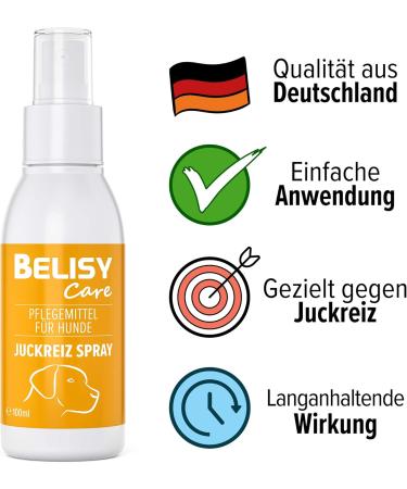 Belisy Itching Spray for Dogs 100ml - Soothing Dry Skin & Mites Relief - Skin & Fur Care with Panthenol Lavender Marigold & Tea Tree - Buy Online on GoSupps.com