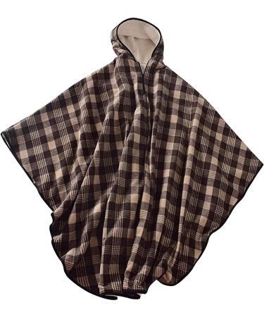 Winter Wheelchair Blanket Thicken Fleece-Lined Hooded Wheelchair Cosy Cover Large Warm Shawl Travel Wheelchair Suitable for Womeny