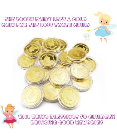 Buy HJFH Gold Tooth Fairy Coins | 20pcs Tooth Fairy Gifts for Boys & Girls - Perfect Keepsake - Buy Online on GoSupps.com