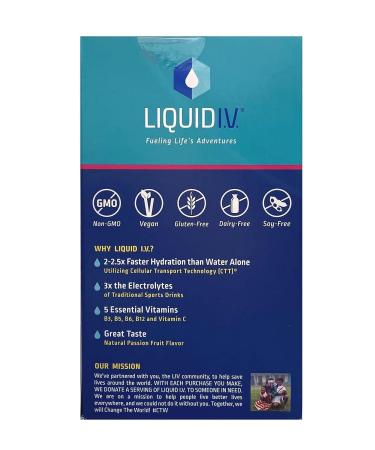 Liquid IV Hydration Powder Passion Fruit 6oz - Fast Hydration Boost - Buy Online on GoSupps.com