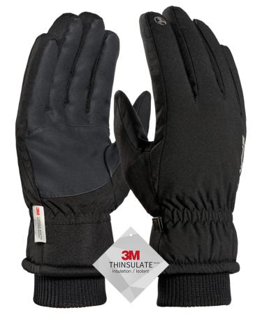 Trendoux winter gloves men women waterproof 3m thinsulates warm bicycle gloves touchscreen thick thermal wicking insert run skiing cycling black l - Buy Online on GoSupps.com