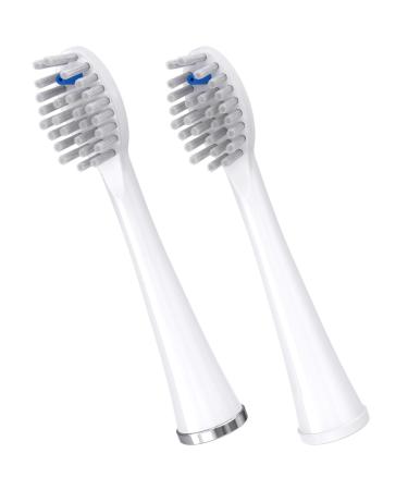 Waterpik Full Size Replacement Brush Heads for Sonic-Fusion Flossing Toothbrush SFFB-2EW 2 Count White