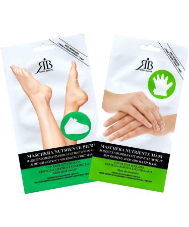  Royal Beauty AVOCADO NOURISHING HAND MASKS - PRE GLOVES WITH CARE - AVOCADO OIL MOISTURIZES HANDS - ASSOFTS SKIN AND CUTICLES - ROYAL BEAUTY - Buy Online on GoSupps.com