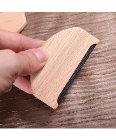 Healeved Mini Wooden Lint Remover Razor - 3 Pack Hair Bale Cutter for Clothes - 7.5x4.3cm - Buy Online on GoSupps.com