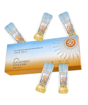 30PCS Mini Sunscreen SPF50+ PA+++ Travel Size Sunscreen Lightweight & Non-Greasy Waterproof - Perfect for Party Outdoor Vacation Daily Use 1.06 Ounce (Pack of 1)