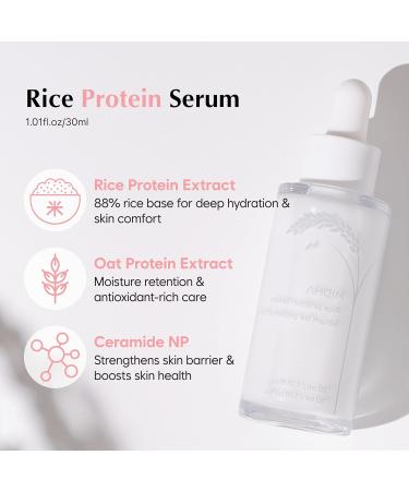 MIDHA RICE PROTEIN SERUM 1.01fl.oz/30ml Deep hydration Moisture balance Firm elasticity Skin barrier support Ceramide skincare Non-greasy finish Smooth and hydrated - Buy Online on GoSupps.com