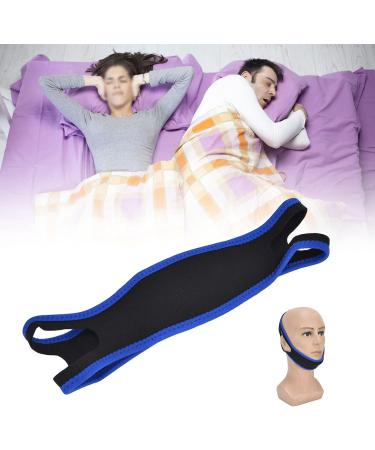 Adjustable Stop Snore Belt Chin Strap - Blue Black - for Men and Women - Office and Bedroom - Buy Online on GoSupps.com