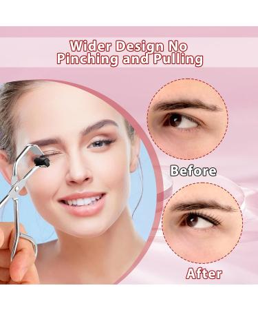 2 Pack Silicone Eyelash Curler - Pain Free Metal Mini Eyelash Tools for Dramatic Lash Look - Professional Makeup Essential - Buy Online on GoSupps.com