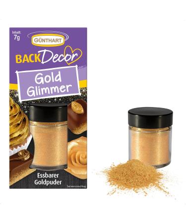 G nthart BackDecor Gold Powder 7 g gold dust with glitter effect edible shiny gold dust glitter 1 pack (1 x 7 g)