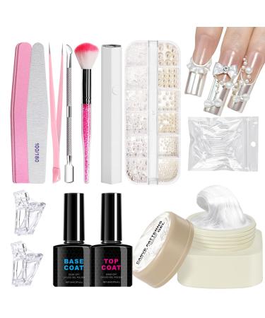 G n rique Creative Manicure Kit | Solid Builder Gel for Nail Sculpting - Natural Nail Art with Sculpted Designs Beauty Solution for Beginners to Use at Home