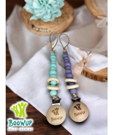 BOOWUP Baby Dummy Clips - Silicone Pacifier Holder for Boys and Girls (Green) - Buy Online on GoSupps.com