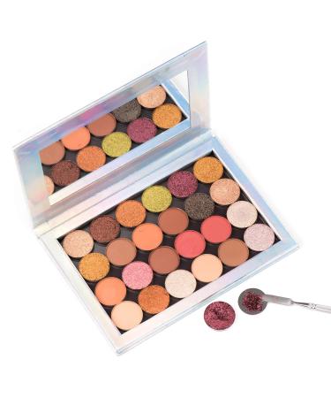 Allwon 100Pcs Metal Stickers for Magnetic Palette + Depotting Spatula - Round and Square Shapes | Empty Eyeshadow Makeup Palette Accessories - Buy Online on GoSupps.com