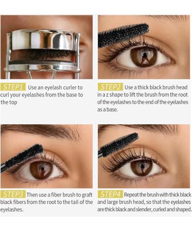 ChaneeHann Mascara black 2in1 waterproof mascara for length and volume natural look to dramatic 4D eyelashes - Buy Online on GoSupps.com