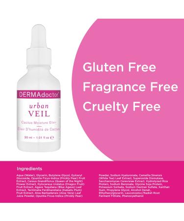 DERMAdoctor Urban Veil Cactus Moisture Elixir - Hydrating Serum for Radiant Skin | 1.01 oz - International Shipping Available - Buy Online on GoSupps.com