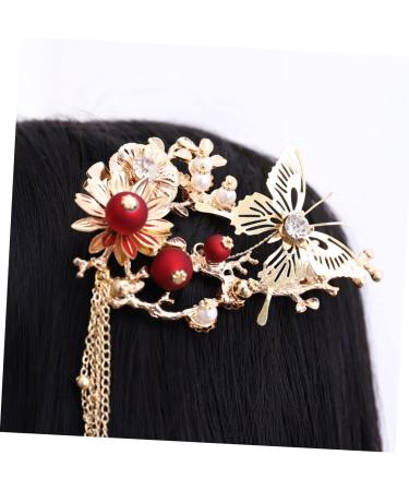 Angoily 1 Pair Vintage Hair Clips Hair Accessory for Women Chinese Style Hair Accessories Metal Tassel Barrettes Hair Barrettes Vintage Decor Hair Decorations Metal Hair Claw Clips Wedding - Buy Online on GoSupps.com