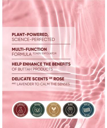 Buttah Skin Rosewater Toner - AHA/BHA Hydrating Rosewater Skincare | Refreshing Black-Owned Beauty Product - Buy Online on GoSupps.com