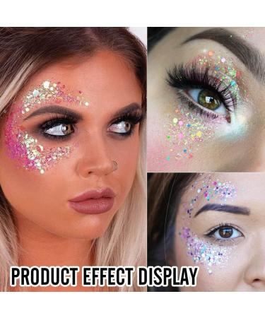Buy Glitter Eyeshadow - 4 Colors Gel Makeup Patches for Face Body & Hair | Festival Ready Glitter - Buy Online on GoSupps.com